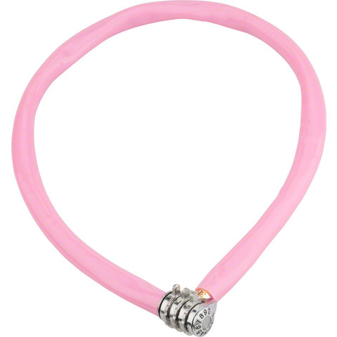 Kryptonite - Keeper 665 - Cable Lock with 3-Digit Combo - 2.13' x 6mm - Pink