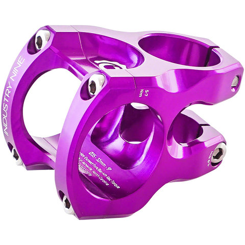 Industry Nine - A35 - Stem - 35mm Bar - 32mm Length - 9 Degree - Aluminum - Purple