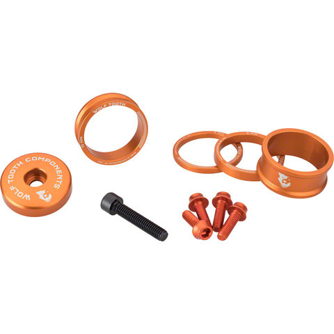 Wolf Tooth - Bling Kit - Headset Spacer Kit - 3, 5, 10, 15mm - Orange
