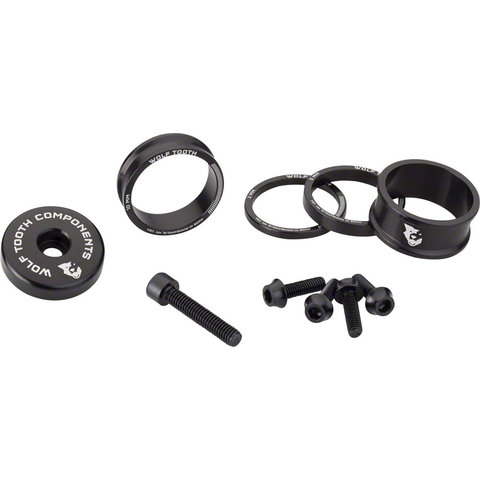 Wolf Tooth - Bling Kit - Headset Spacer Kit - 3, 5, 10, 15mm - Black