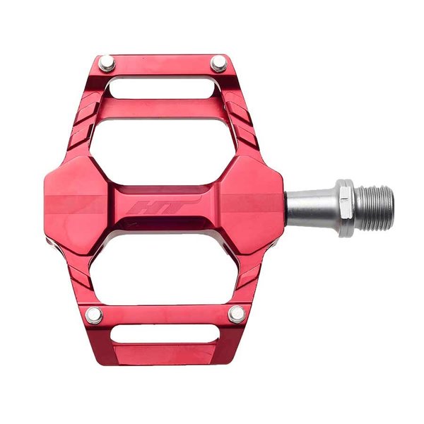 HT Components HT Components - AR06 - Cheetah - Platform - Pedals - Aluminum - 9/16'' - Red