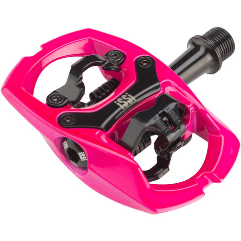 iSSi - Trail II - Pedals - Dual Sided Clipless with Platform - Aluminum - 9/16" - Pink