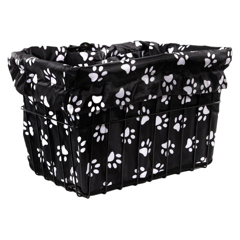 Cruiser Candy - Reversible Bike Basket Liner - Dog Paw