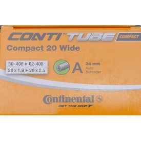 Continental Bicycle Inner Tube - 20" x 1.90" - 2.50" - ISO: 406 - Schrader Valve: 34mm - Continental - BMX