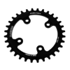 BLACKSPIRE 30T, 4 x 76mm asymmetrical SNAGGLETOOTH Narrow-Wide Chainring SRAM/SAMOX CHAINRING, 12SPD, BLACK