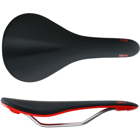 Fabric - Scoop Elite Flat - Saddle - 142mm - Black/Red