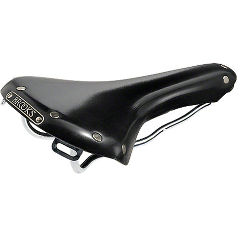 Brooks - Leather Swallow - Saddle - Steel Rail - 153mm - Black