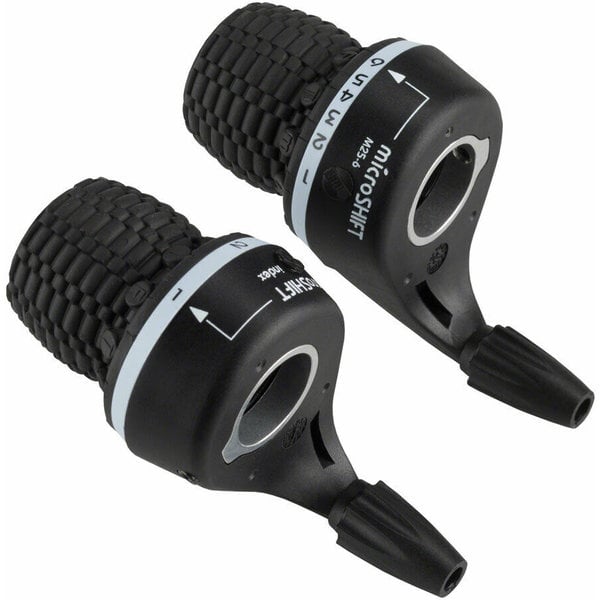 microSHIFT microSHIFT MS25 Twist Shifter Set 6-Speed Triple Shimano Compatible