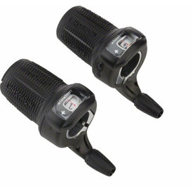 microSHIFT microSHIFT DS85 Twist Shifter Set 9-Speed Triple Optical Gear Indicator Shimano Compatible