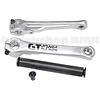 GT Power Series 175mm aluminum alloy 22mm spindle BMX bicycle crank set (arms, spindle, bolts) - SILVER