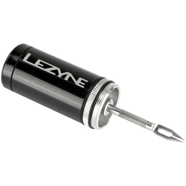  Lezyne - Tubeless Kit - Tubeless Repair Kit - Includes Alloy Tool and 5 Plugs - Black