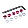 Sugino aluminum alloy single speed / BMX bicycle chainring bolts - set of 5 - RED