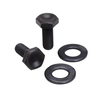 Sugino bicycle M8 crank spindle bolts w/ washers for JIS square taper spindle BLACK - PAIR