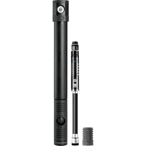 Crankbrothers - Klic HV - Hand Pump - High Volume - Gauge w/ CO2 - Black Midnight Edition