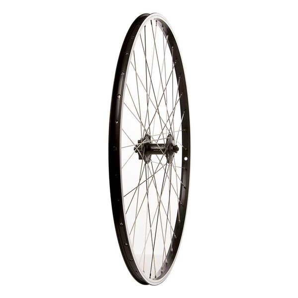Wheel Shop Wheel Shop - Alex DM18 - Wheel - Front - 700c/622x25 - Holes: 36 - QR, 100mm - Rim/6-Bolt Brake - DW - Black