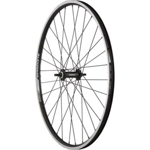 * Quality Wheels - Wheel - Front - 26"/559x16 - Holes: 32 - Bolt-On, 9x1, 100mm - Rim Brake - DW - Black