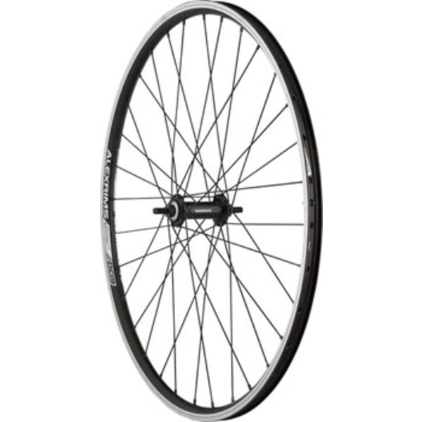 Quality Wheels Quality Wheels - Wheel - Front - 26"/559x16 - Holes: 32 - Bolt-On, 9x1, 100mm - Rim Brake - DW - Black