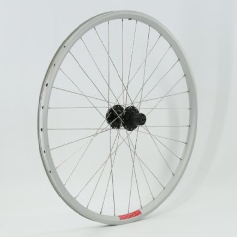 * Sta-Tru - Wheel - Rear - 26"/559x21 - Holes: 32 - QR, 135mm - Rim/6-Bolt Brake - HG, 8/9/10/11s - DW - Silver