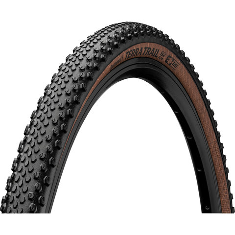 Continental Terra Trail 700 x 40 Gravel & CX Bicycle Tires Coffee Sidewall Fold ProTection TR + Black Chili