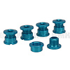 Aluminum alloy BMX bicycle chainring bolts - set of 5 - BRIGHT DIP BLUE