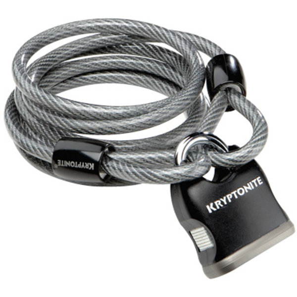 KRYPTONITE KRYPTONITE - KRYPTOFLEX 818 - LOOPED CABLE & KEY PADLOCK 5/16" x 6'