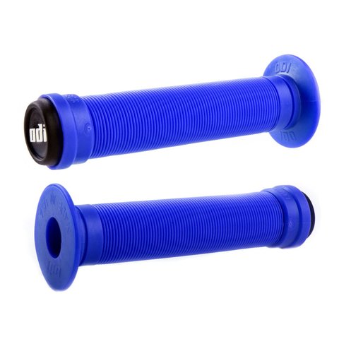 ODI BMX Attack Longneck open end BMX flangeless bicycle grips with bar ends 135mm BLUE