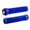 ODI BMX Attack Longneck open end BMX flangeless bicycle grips with bar ends 135mm BLUE