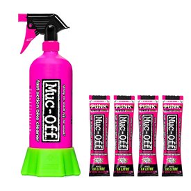 Muc-Off Muc-Off Punk Powder Bike Wash Concentrate, 4 pouches x 30g and 1x Aluminum Bottle