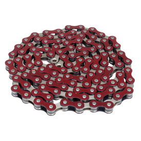 Yaban Yaban S410 BMX chain 1/2" X 1/8" 112L NICKEL inner / RED outer