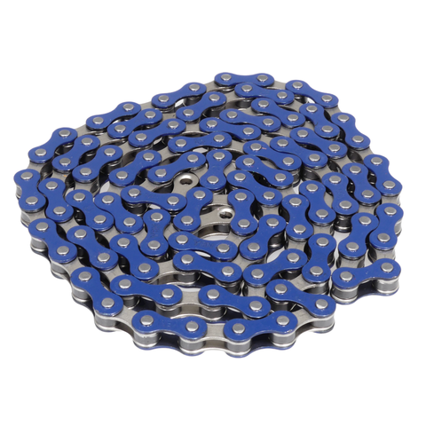 Yaban S410 BMX chain 1/2" X 1/8" 112L NICKEL inner / BLUE outer