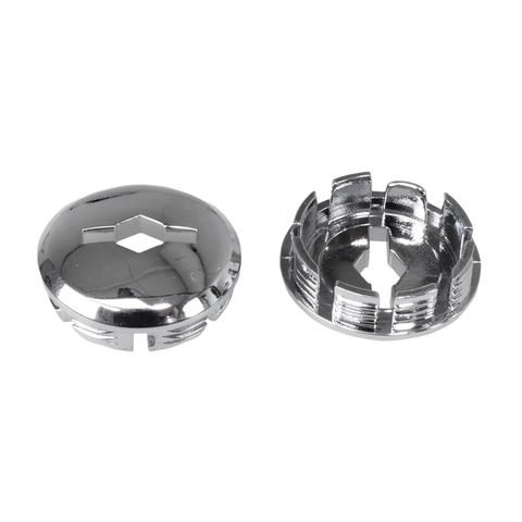 Crank Dust Cap Cover Plastic (PAIR) CHROME