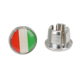 Soma Fabrications Handlebar Grip Plug Push-in Plastic Bar Ends ITALY ITALIAN FLAG (PAIR)