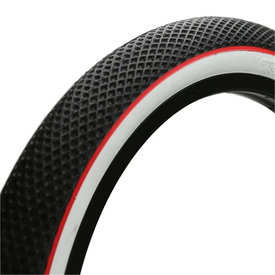 Cult Cult X Vans Tire - 20 x 2.4 Wire Bead BLACK tread/WHITE sidewall w/ RED pinstripe