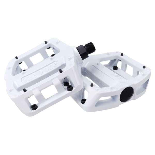 S&M S&M Bikes 101 aluminum pedals - 9/16" spindle (for 3 piece cranks) WHITE