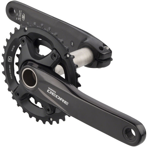 Shimano FC-M6000-2 Crankset - 175mm 10-Speed 34/24t 96/64 BCD Hollowtech II Spindle Interface Black