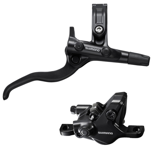 Shimano Shimano BL-M4100(R), BR-MT410(R), REAR disc brake assembly w/ adapter, resin pad w/o fins, 1700mm hose (SM-BH59-SS BLACK), w/ connector insert
