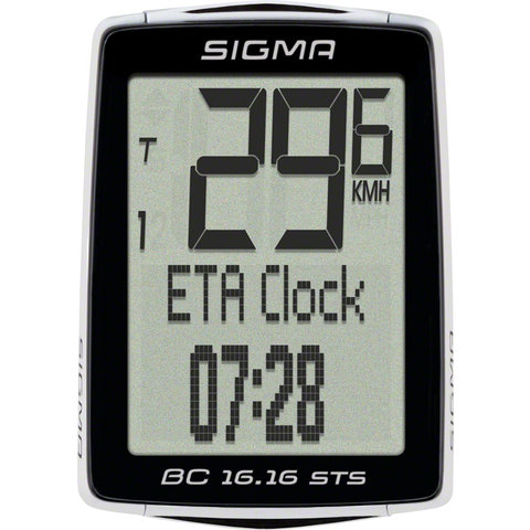 Sigma BC 16.16 STS Bike Computer - Wireless Black