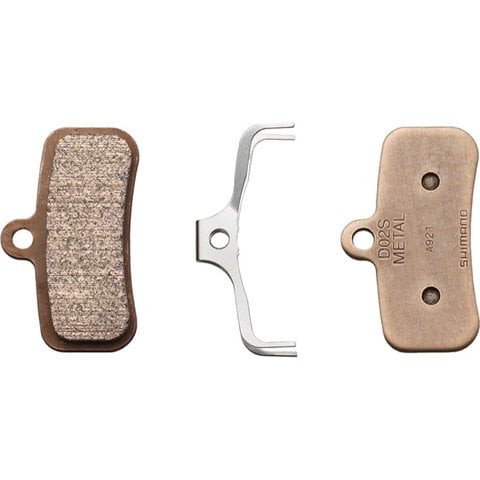 Shimano D02S-MX metal brake pads w/o fin, w/ split pin (PAIR) (IBPD02SMXA)
