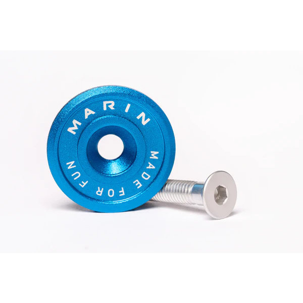 Marin Marin Bikes "Made for Fun" aluminum preload top cap BLUE