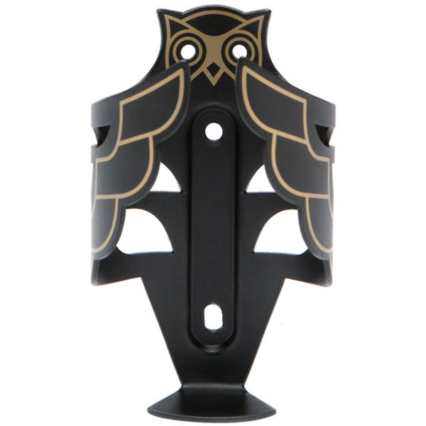 PORTLAND DESIGN WORKS Portland Design Works "The Owl" Water Bottle Cage - BLACK/GOLD