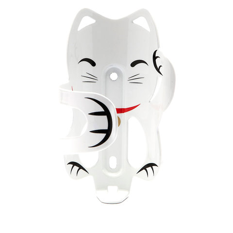 Portland Design Works "The Lucky Cat" Side Load Water Bottle Cage - WHITE