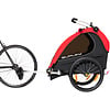 Burley Honey Bee Child Trailer: Double, Red w/ handle/front wheel