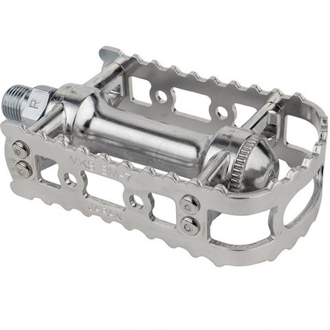 MKS reissued BM-7 BMX bicycle pedals  - 9/16" - SILVER