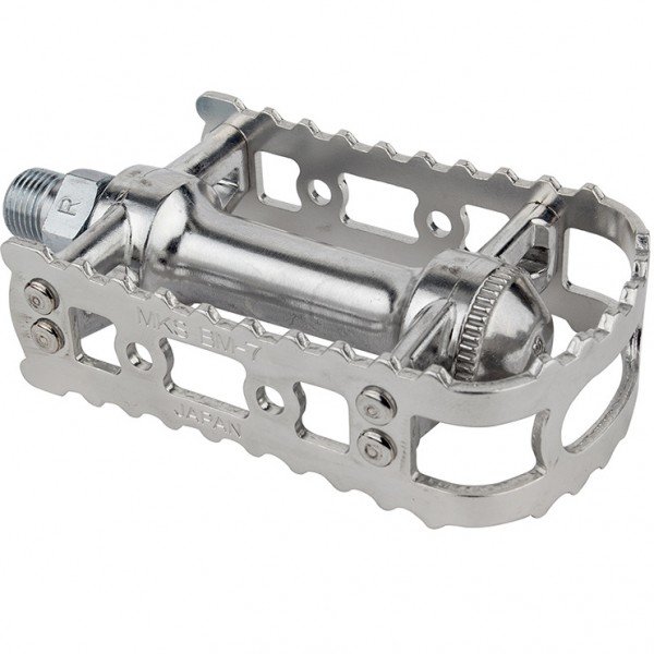 MKS MKS reissued BM-7 BMX bicycle pedals  - 9/16" - SILVER