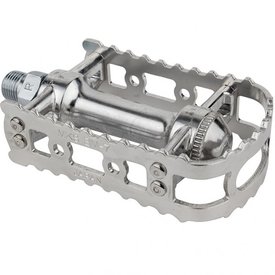 MKS MKS reissued BM-7 BMX bicycle pedals  - 1/2" (FOR ONE PIECE CRANKS) - SILVER