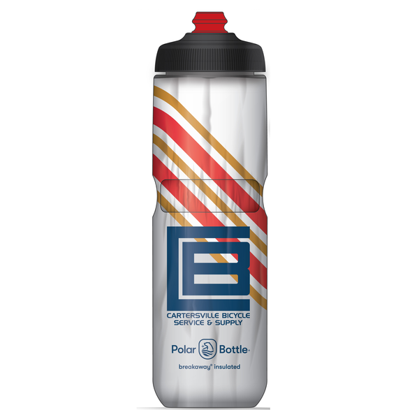 Polar Bottle Polar Breakaway Water Bottle, 24oz w/ Surge cap  - CBSS Straight Up Stripes