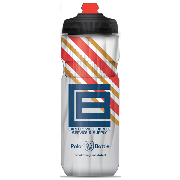 Polar Bottle Polar Breakaway Water Bottle, 20oz w/ Surge cap  - CBSS Straight Up Stripes