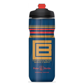 Polar Bottle Polar Breakaway Water Bottle, 20oz w/ Surge cap - CBSS Monochrome Blue Red Gold