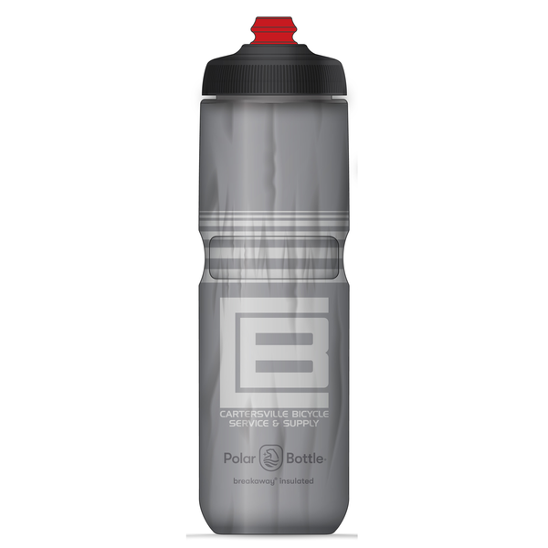 Polar Bottle Polar Breakaway Water Bottle, 24oz w/ Surge cap - CBSS Monochrome Grey