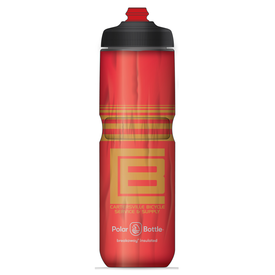 Polar Bottle Polar Breakaway Water Bottle, 24oz w/ Surge cap - CBSS Monochrome Red Gold